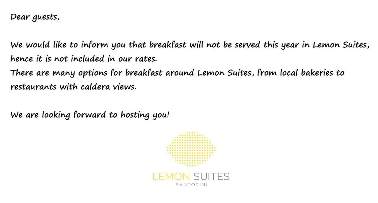 Lemon Suites Santorini Fira  Exterior foto